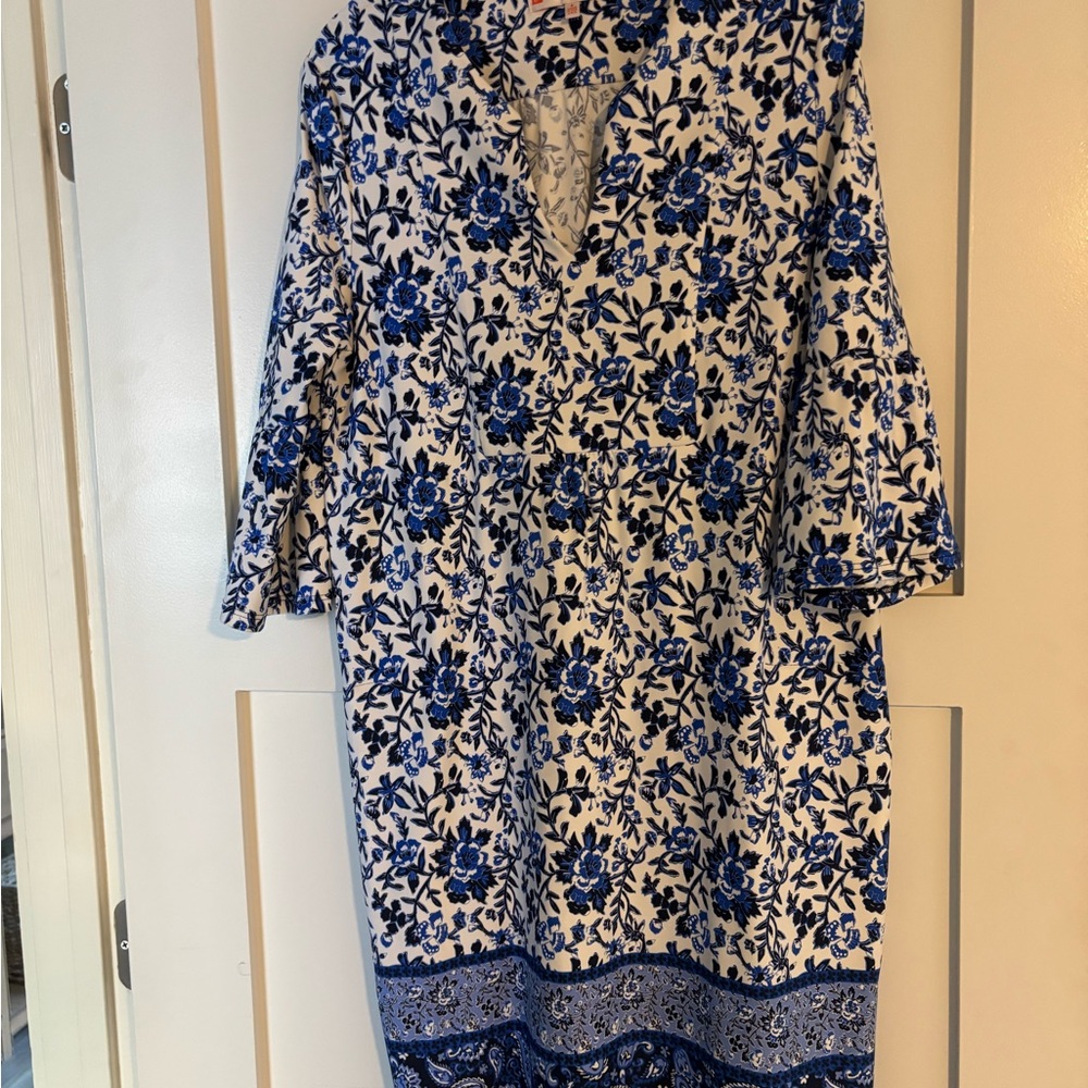 Floral Blue and White Jude Connolly Dress Small